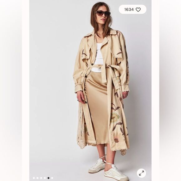 FREE PEOPLE Forget Me Not Trench Coat - Picture 5 of 13